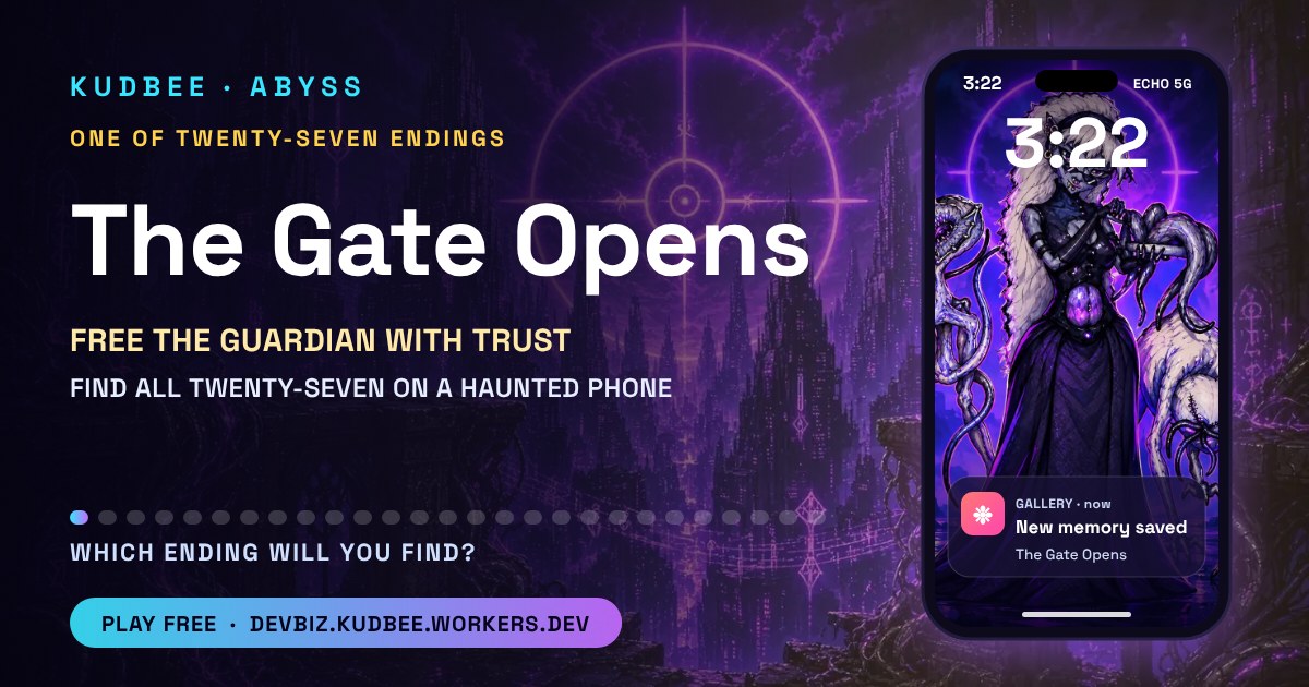 Kudbee Abyss share card: The Gate Opens